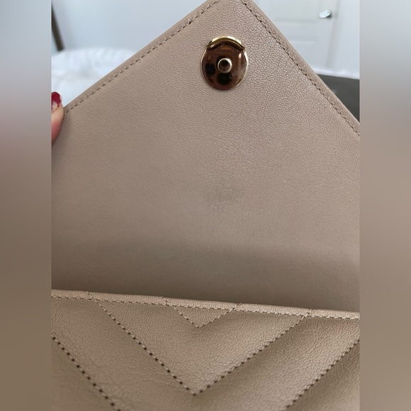BNIB YSL College Bag Dark Beige and Gold - Picture 10 of 11